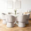 Stoehrs 24.8" Wide Modern Cream Fabric Dining Chair
