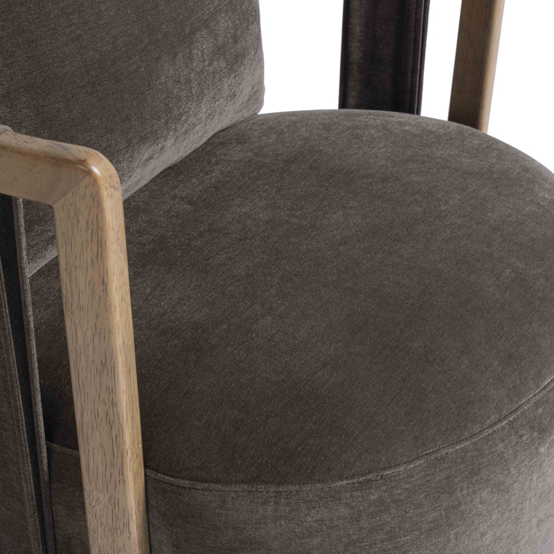 Gosport Textured Weave Swivel Chair, Chocolate Brown