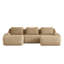 1. Canapé modulaire moderne modulaire - tissu de flanelle, surdimensionné 2 places, sans assemblage-1369232093-1369232092