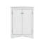 Armoire de rangement blanche triangulaire avec tablettes pratiques réglables pour plancher à usage domestique - Conforme aux exigences en matière de décoration-117049500