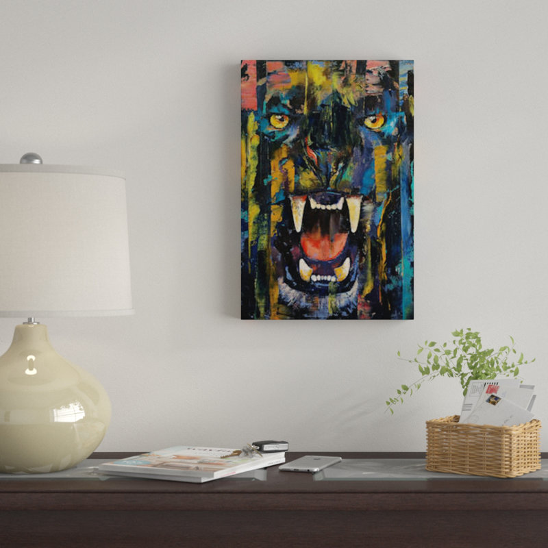 «Black Panther», reproduction sur toile, H 18 po x l 12 po x P 1,5 po, Toile tendue, Pas de tapis