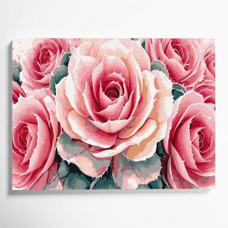 «Botanical Desert Rose», art mural sur toile, H 11 po x l 14 po