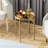 Modern Gold Coffee Table, 17.3 x 22.4 x 17.3 inches | 100% Metal Construction, Durable & Sturdy Design | Perfect for Living Room & Lounge, Stylish Solid Color Finish, Lightweight at 5.3 lbs-1460041060