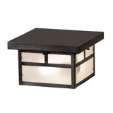 Hyde Park "T" Mission Glass Flush Mount