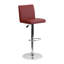 Tabouret de bar contemporain en vinyle à hauteur réglable avec dossier à panneau et base chromée Winnols-15480275