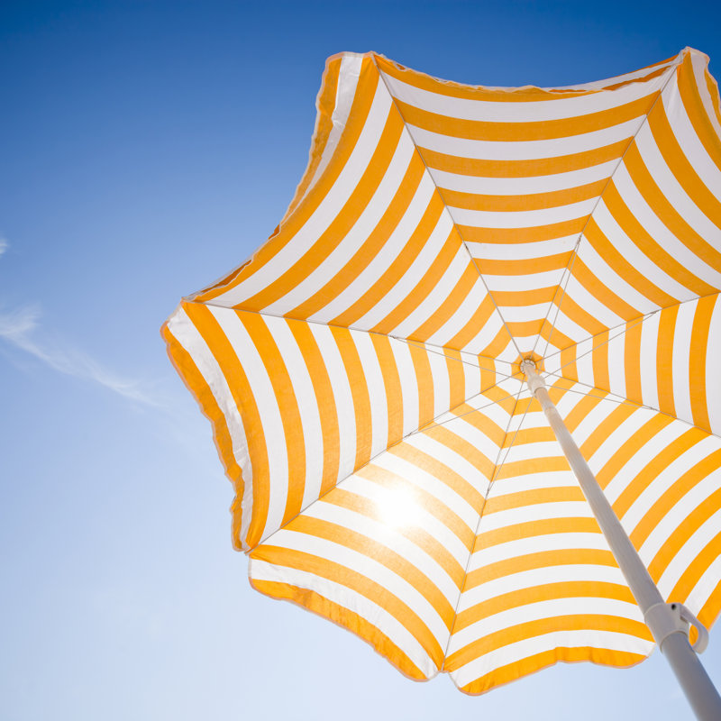 Beach Umbrella by Mbbirdy - Wrapped Canvas Print