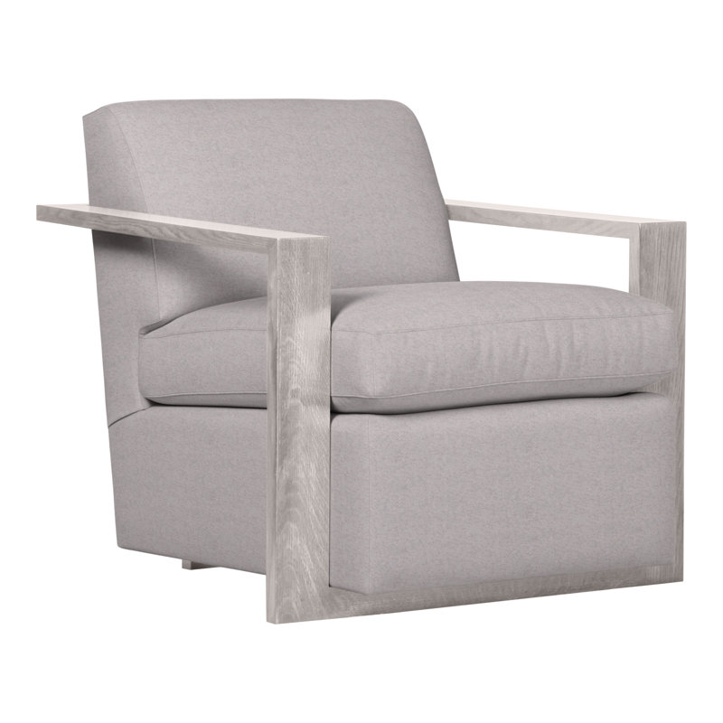 Thom Filicia Home 32" Wide Upholstered Armchair, Dove Gray, Nadia Linen