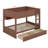 Full XL Over Full XL Bunk Bed With 2 Drawers, Wood Bunk Bed With Storage Cabinets And LED Lights-1780024156