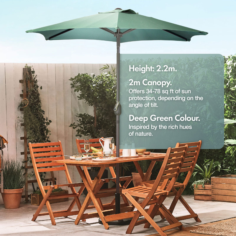 VonHaus Parasol 2M, Dark Green
