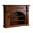 Retro Nut-Brown Solid Wood Freestanding Fireplace-132833615
