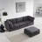 99" Combination Convertible Modular Sectional Sofa , Down Filled L Shaped Corner Couch-2049758475
