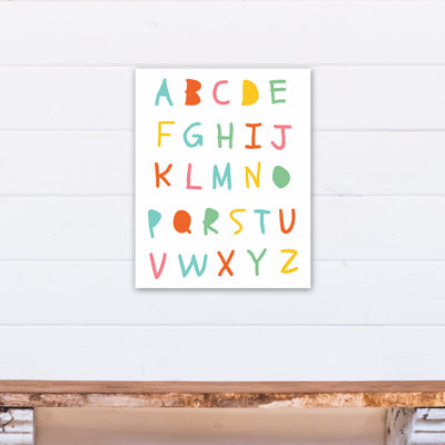 Art sur toile colorée par alphabet Labrecque