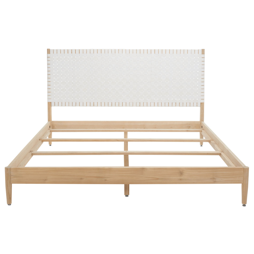 Tamita Solid Wood and Upholstered Low Profile Panel Bed AllModern