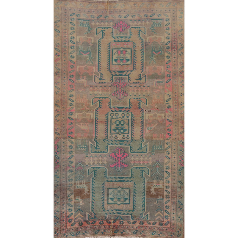 Tapis traditionnel tribal rétro 4 x 7