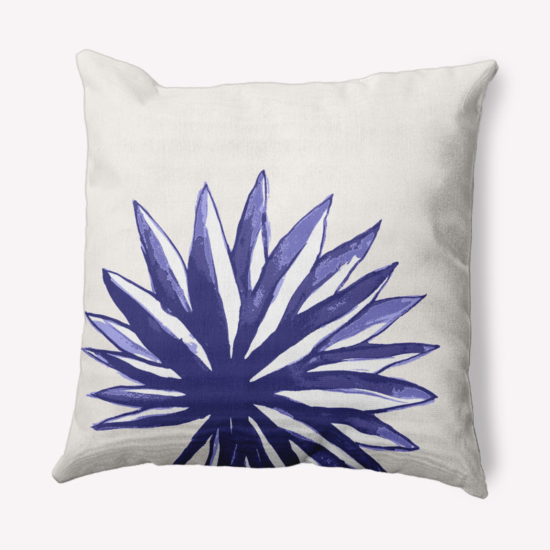 Coussin décoratif intérieur / extérieur Flower, 18 po x 18 po