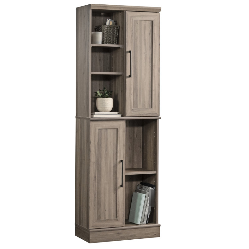 Armoire de rangement polyvalente, brun gris, usages multiples, tablettes réglables, portes, base, dimensions compactes, installation simple, solution de rangement pour salle de bain, cuisine, bureau gris