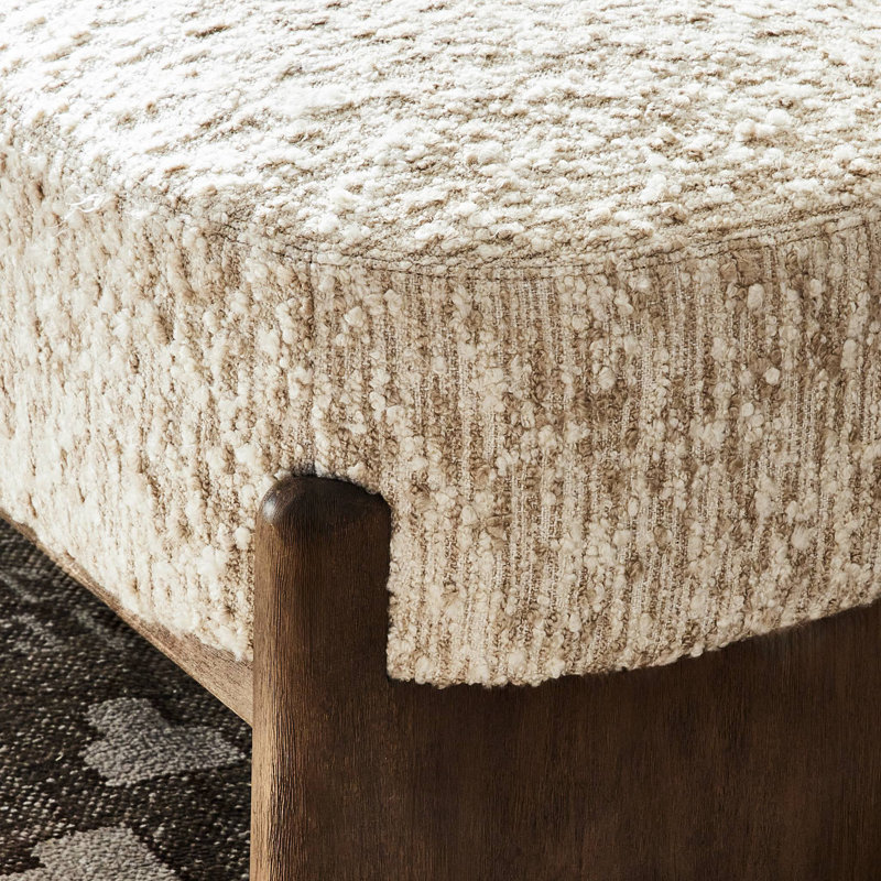 Kirby Accent Bench, Solema Cream Boucle