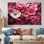 «Pink Twilight Poppies Glow Collage» - Art mural coquelicots