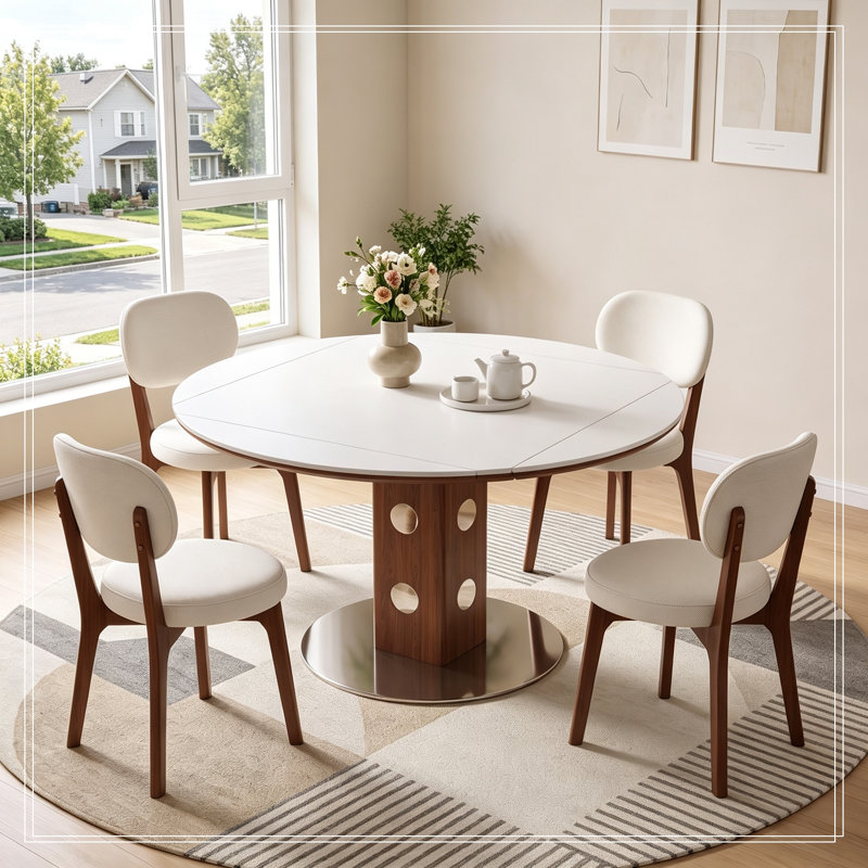 Ensemble de salon Fierros 5 pièces avec 4 chaises rembourrées