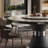Simple Luxury Marble Round Dining Table Sets-105348513