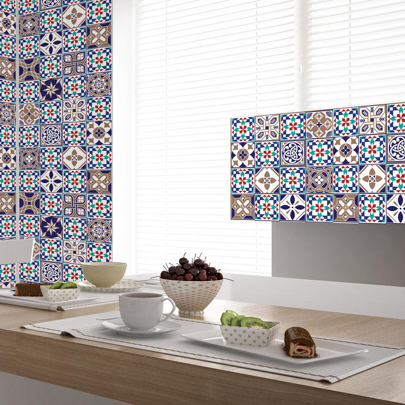 6'' W x 6'' L Vinyl Peel and Stick Field Tile