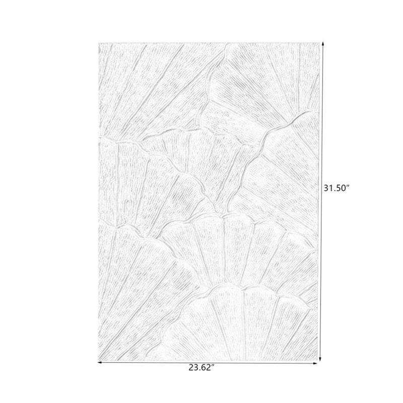 Art mural Mid-Century moderne en toile pour salon, H 31,5 po x l 23,62 po, Blanc