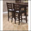 Ensemble de 2 tabourets de bar de style contemporain avec finition brun foncé et tabouret de bar