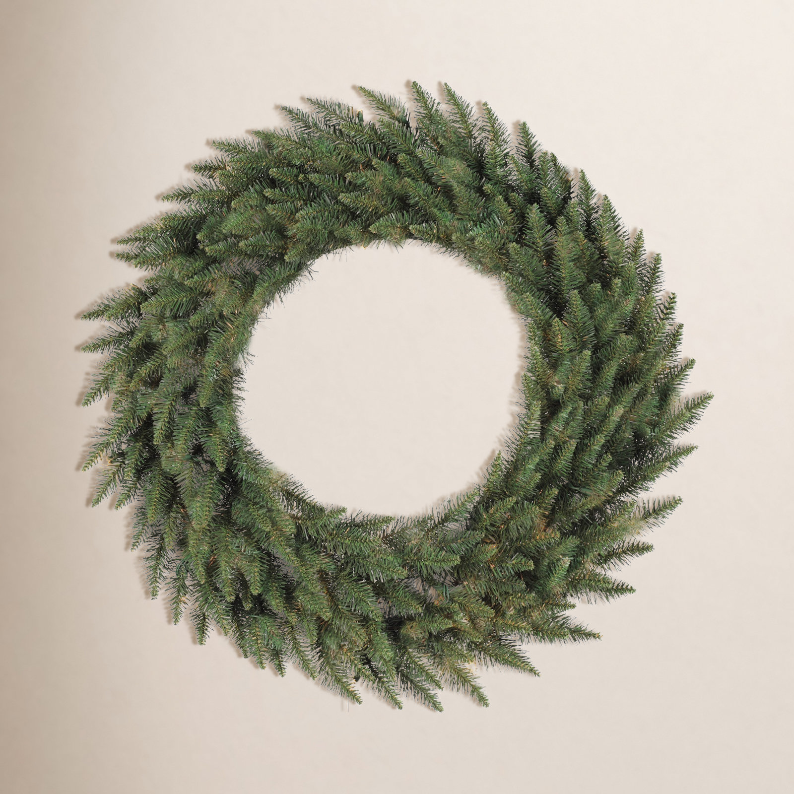 Peabody Pre-Lit Mixed Christmas Wreath, 60" H x 60" W x 3" D, Warm Clear Duplicate