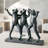 Dancing Frog Trio Sculpture