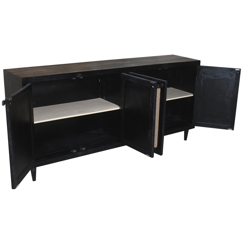 Buffet en bois massif de manguier de 82 po de largeur Akshata