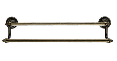 Tuscany Bath Double 20 1/2" Wall Mounted  Towel Bar, German Bronze