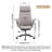 Height-Adjustable Leather High-Back Office Chair