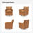 Heilig Genuine Leather Swivel Rocker Armchair-95619463