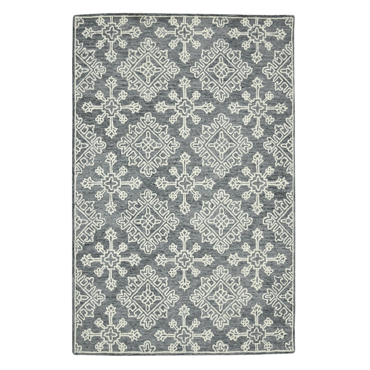 Laurent Transitional Geometric Natural Wool Area Rug
