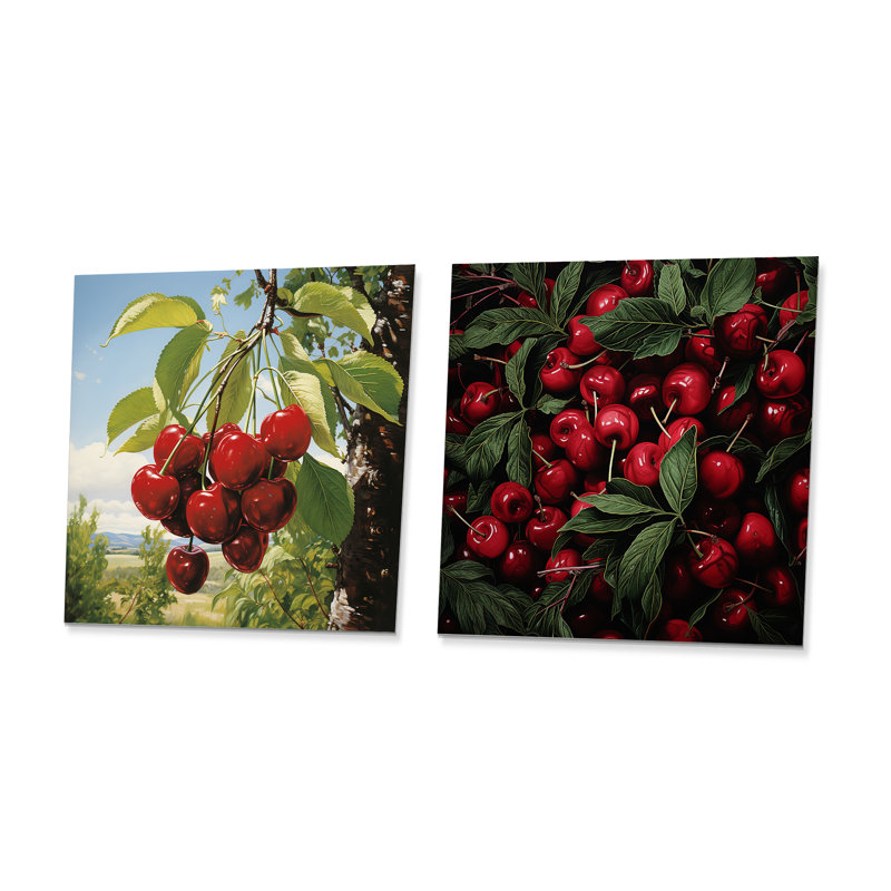 Red Cherry Tree Explosion IV - Cherry, H 16 po x l 32 po