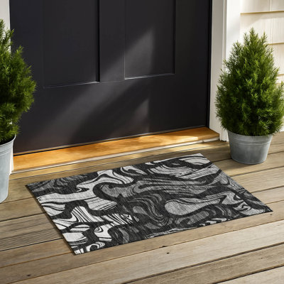 Tapis abstrait lavable à la machine intérieur / extérieur ACN2852