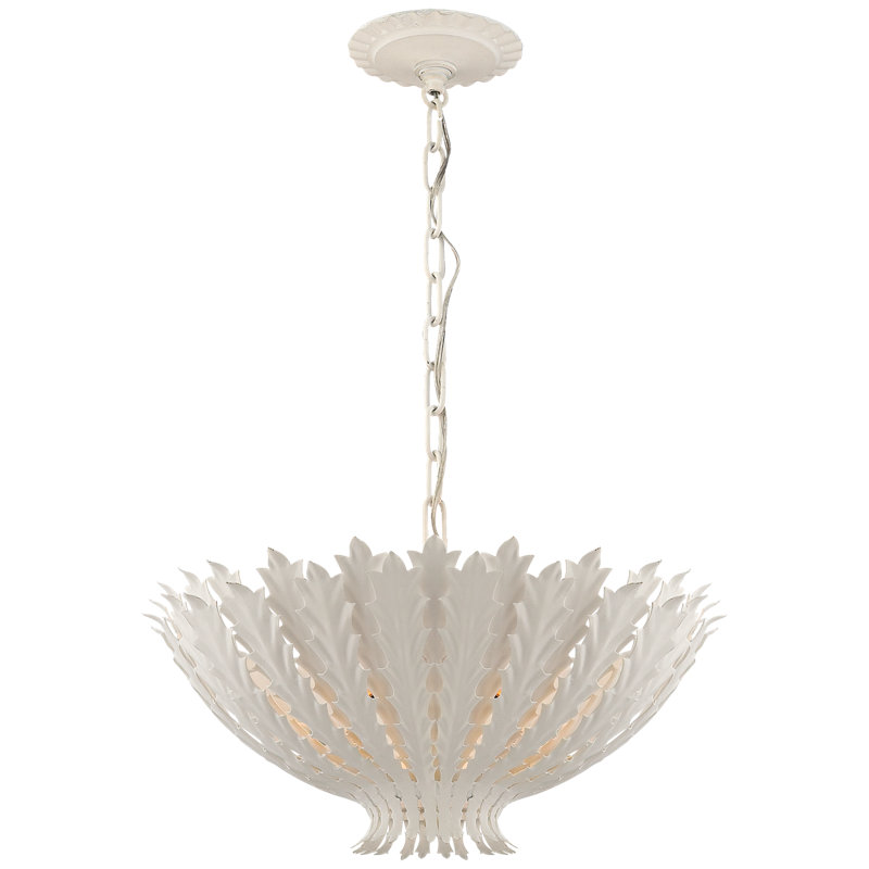 Aerin Hampton Medium Chandelier, Plaster White, 9.25" H × 19.5" W × 19.5" D, 3