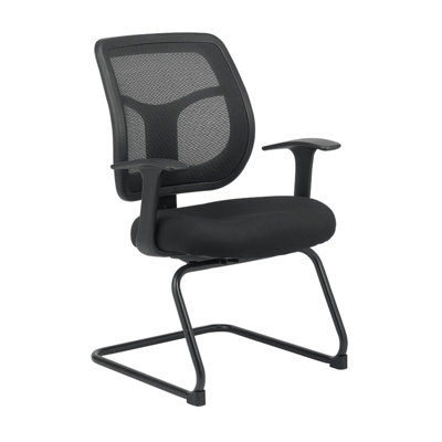Chaise de bureau noire en filet pivotant