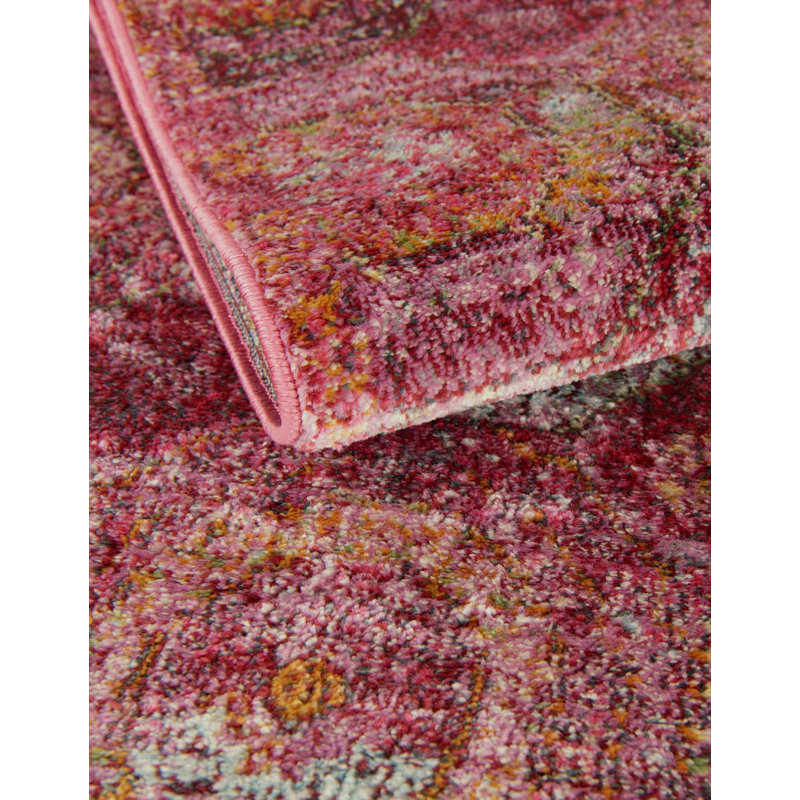 Folmar Oriental Pink Area Rug, Runner 2'7" x 12'