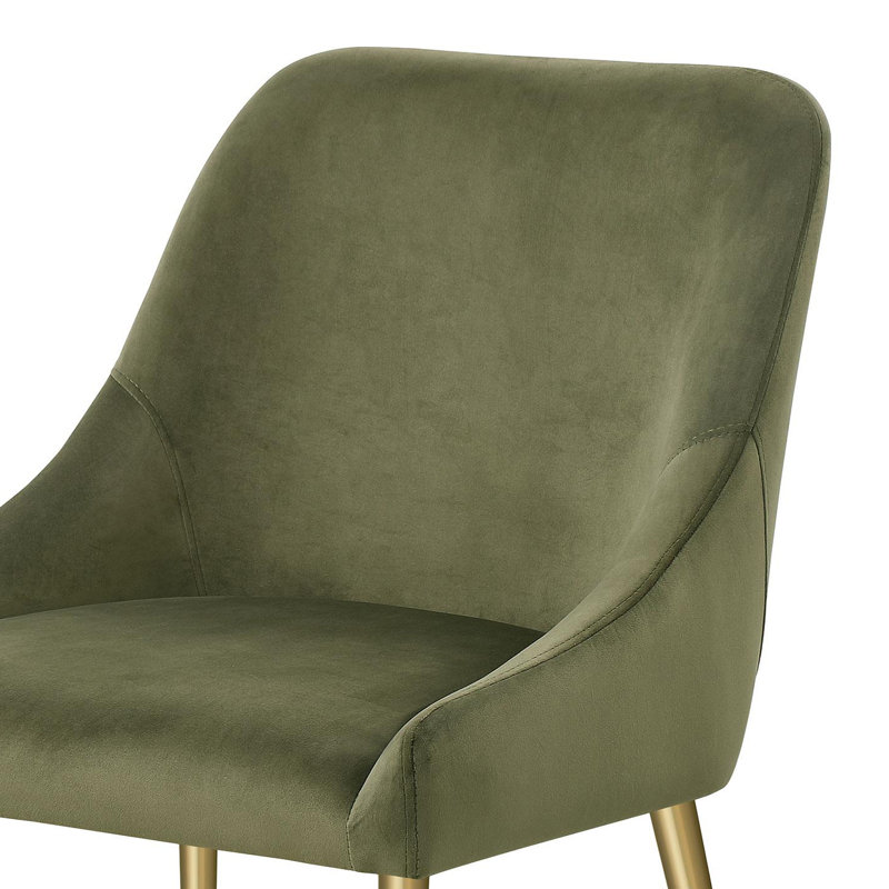 Chaise d'appoint rembourrée (ensemble de 2), Olive