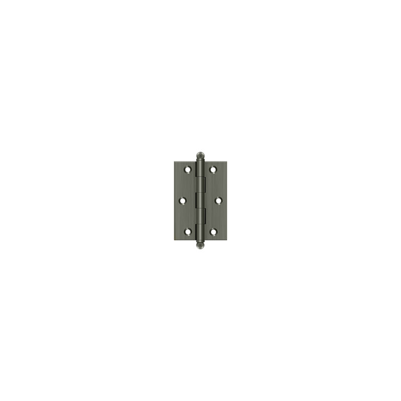 3'' x 2'' Butt Bearing Hinge, Antique Nickel