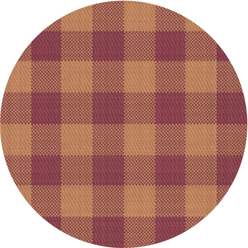 Tapis 100% à motifs lavables à la machine 2989 Pat1183-ORG, Rond 3 pi