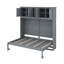 Lit double escamotable en bois massif avec armoires supérieures