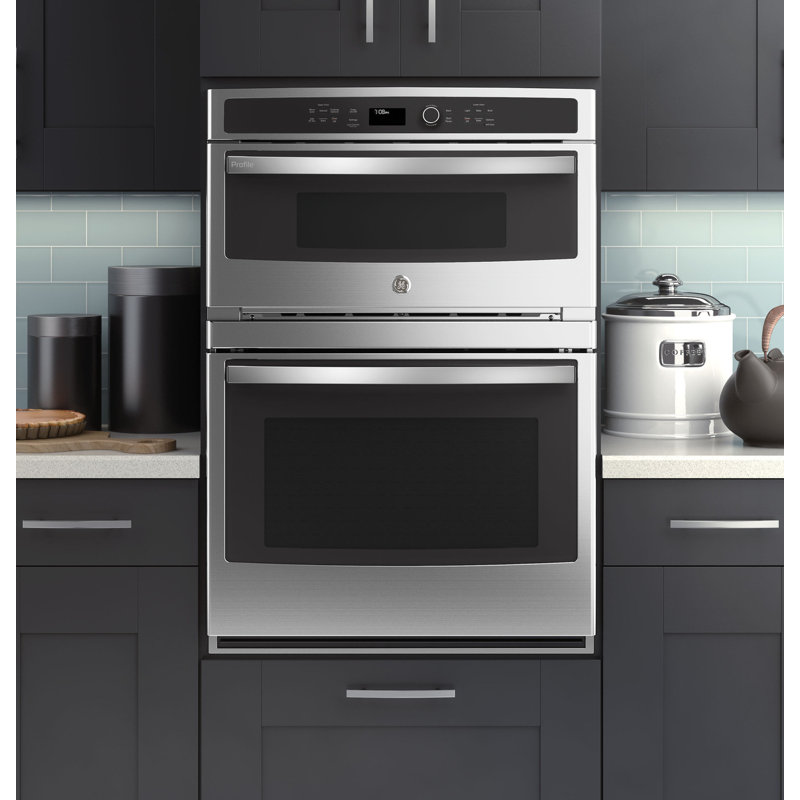 29.75" Self-Cleaning Convection Electric Wall Oven with Built-In Microwave, Stainless Steel