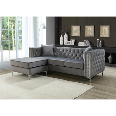 Cannella Upholstered L-Shaped Sectional Reversible