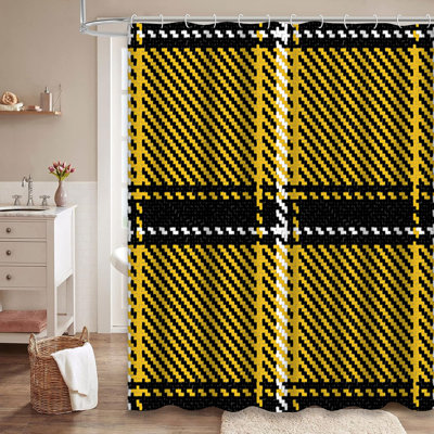 Rideau de douche avec 12 crochets Lumberjack