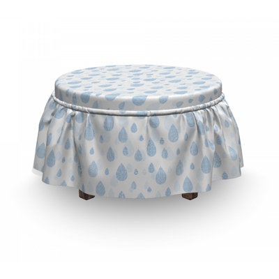 Housse pour repose-pieds grille raindrops