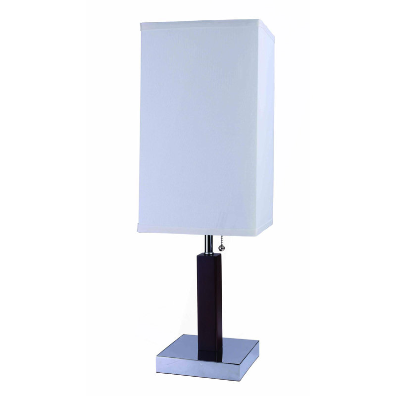 Lampe de table carrée brune 26 "H 26"