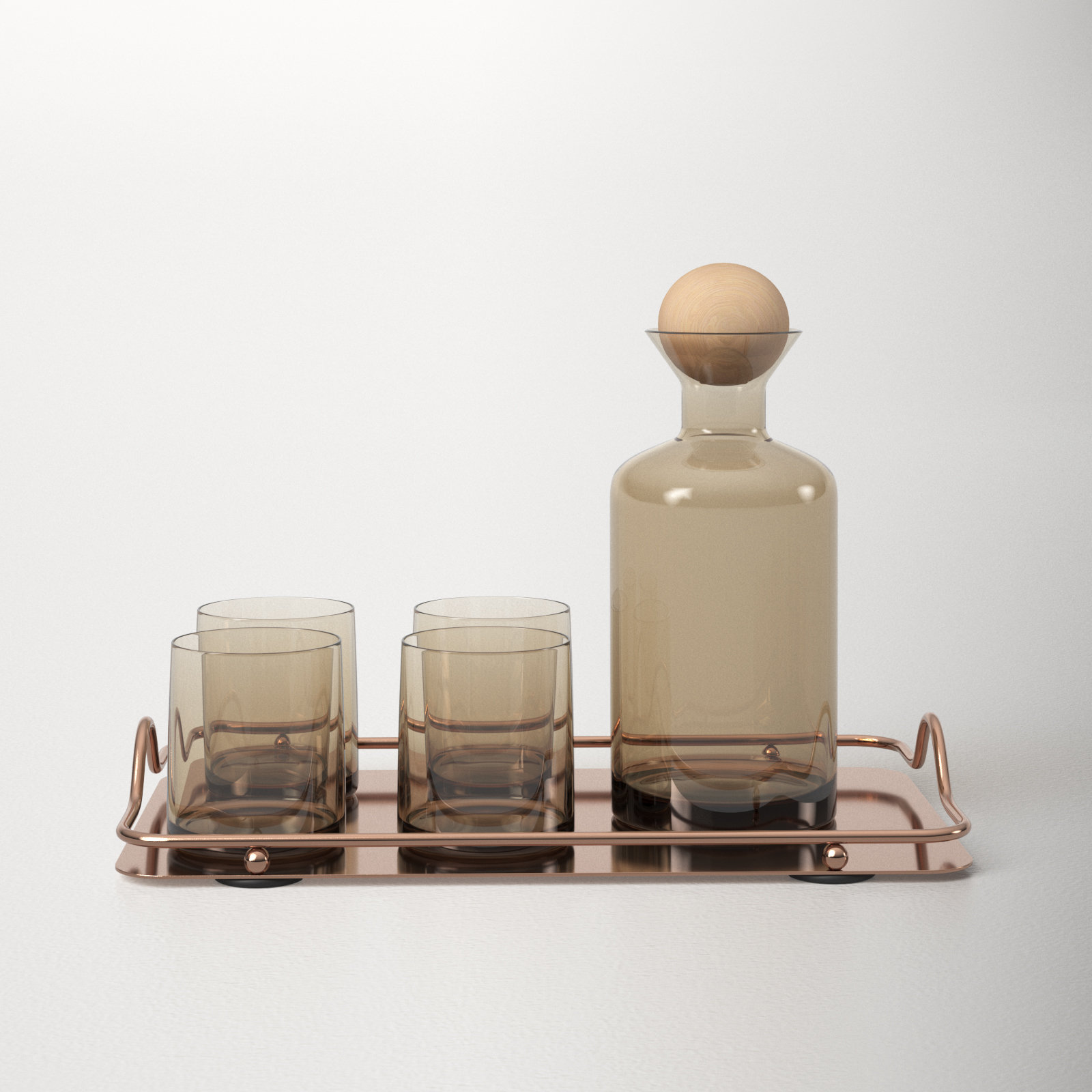 AllModern Avril 6 Piece Whiskey Decanter Set & Reviews | AllModern