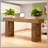 63" Farmhouse Console Table, Natural Wooden Sofa Table Rectangular Accent Console For Entryway, Hallway & Living Room (natural)-876981168